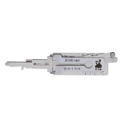 Original Lishi ORIGINAL LISHI: GM37 B106 (non-warded) 2-In-1 Pick - AG OLS-GM37-AG